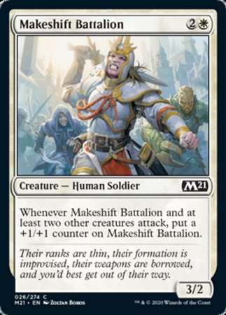 Makeshift Battalion [Core Set 2021] | Good Games Cannington