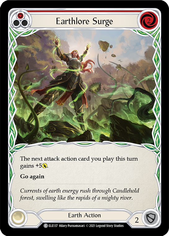 Earthlore Surge (Red) [ELE137] (Tales of Aria)  1st Edition Normal | Good Games Cannington
