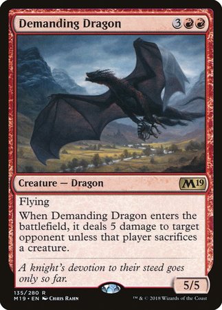 Demanding Dragon [Core Set 2019] | Good Games Cannington