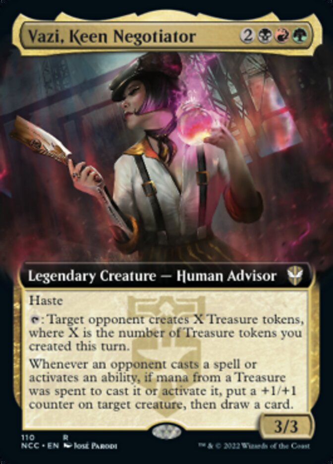 Vazi, Keen Negotiator (Extended Art) [Streets of New Capenna Commander] | Good Games Cannington