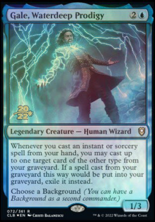 Gale, Waterdeep Prodigy [Commander Legends: Battle for Baldur's Gate Prerelease Promos] | Good Games Cannington
