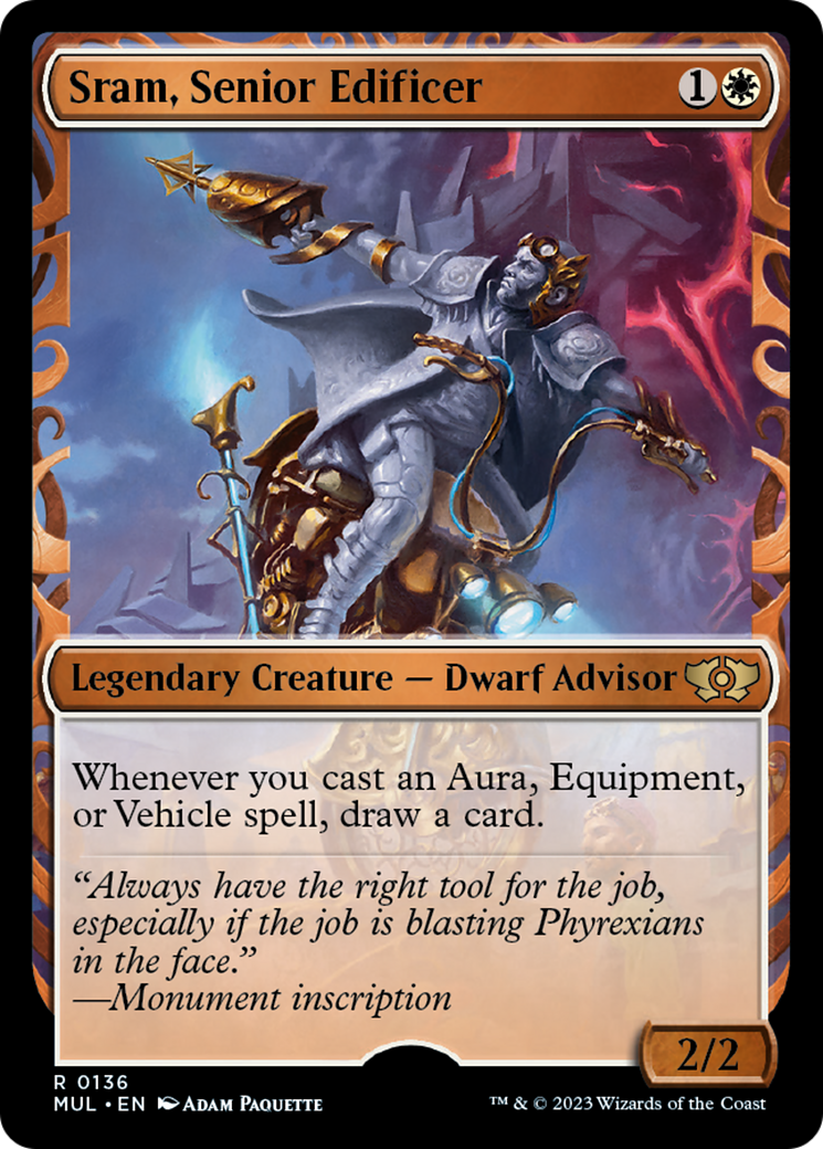 Sram, Senior Edificer (Halo Foil) [Multiverse Legends] | Good Games Cannington