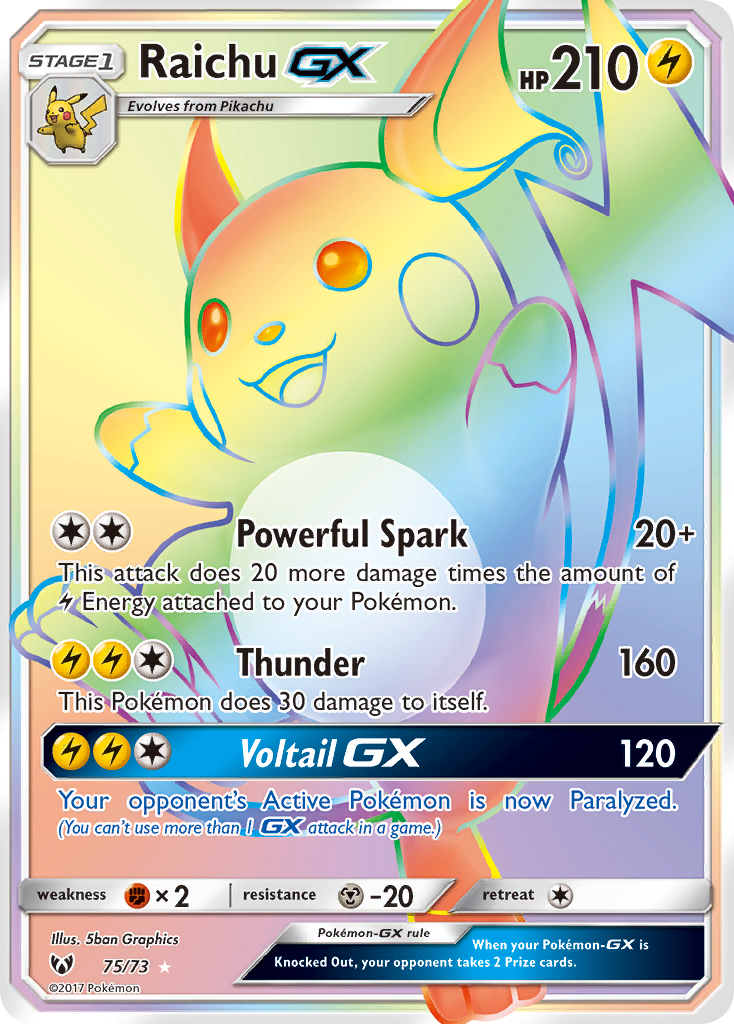 Raichu GX (75/73) [Sun & Moon: Shining Legends] | Good Games Cannington