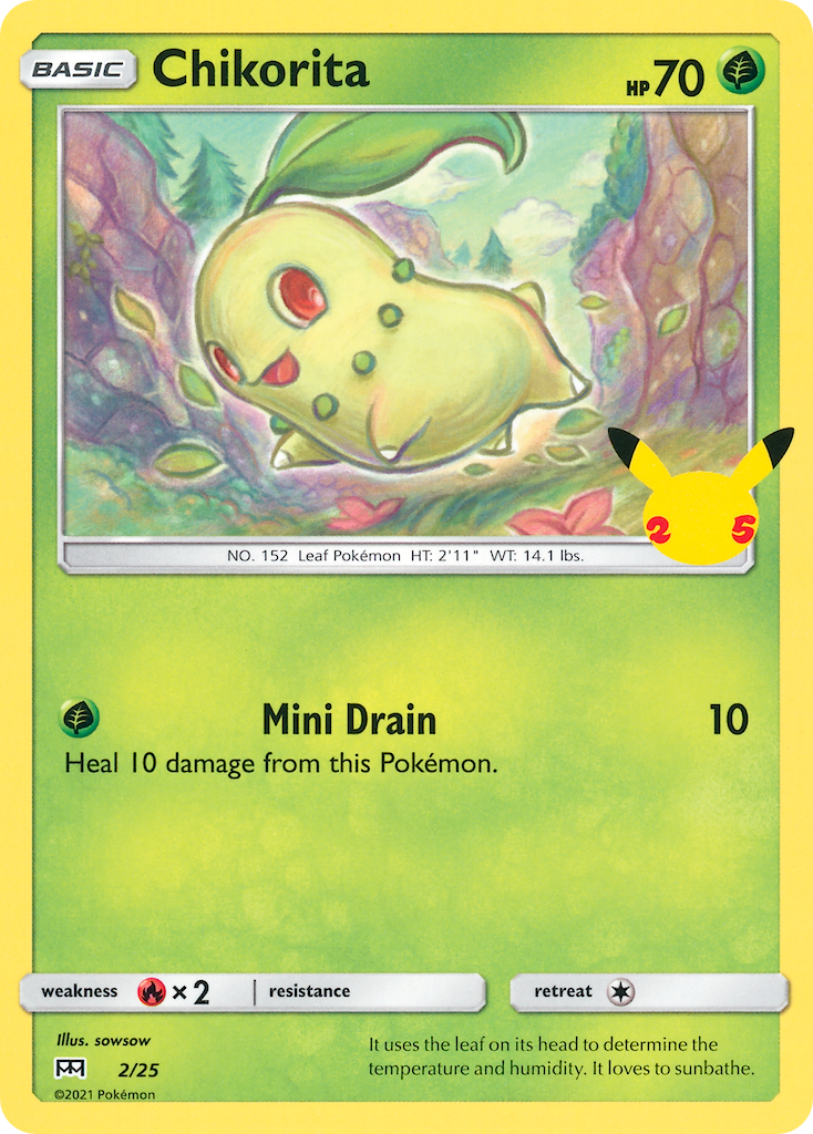 Chikorita (2/25) [McDonald's 25th Anniversary] | Good Games Cannington