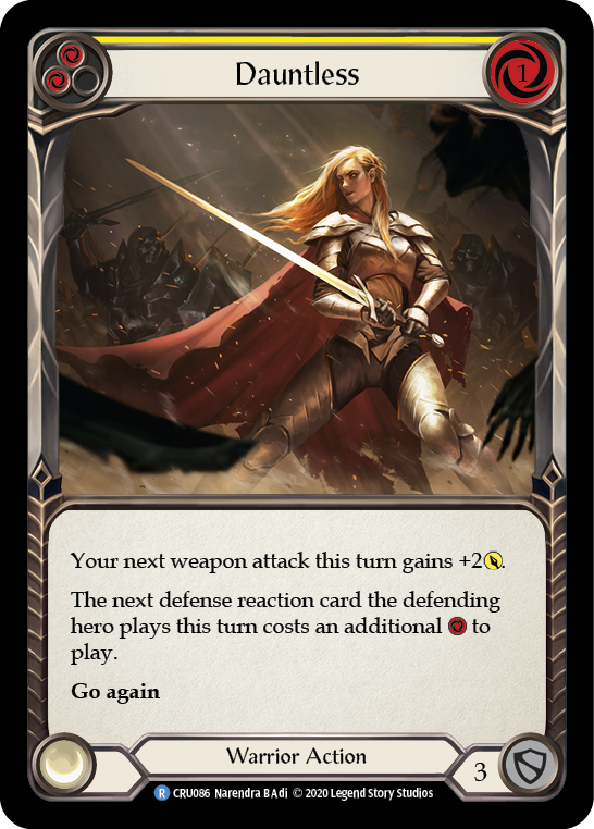 Dauntless (Yellow) [CRU086] 1st Edition Rainbow Foil | Good Games Cannington