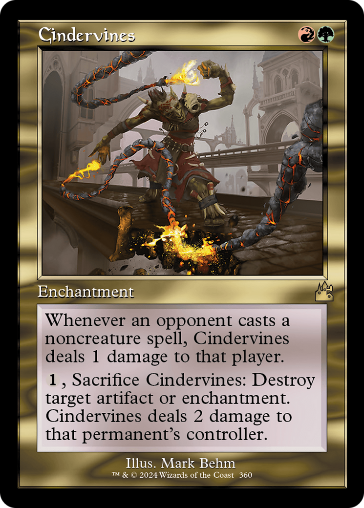 Cindervines (Retro Frame) [Ravnica Remastered] | Good Games Cannington