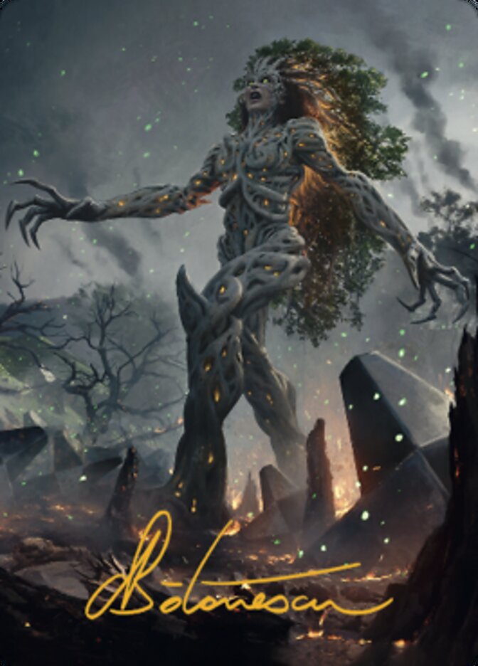 Titania, Gaea Incarnate Art Card (Gold-Stamped Signature) [The Brothers' War Art Series] | Good Games Cannington
