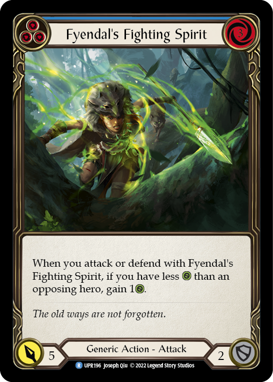 Fyendal's Fighting Spirit (Blue) [UPR196] (Uprising)  Rainbow Foil | Good Games Cannington
