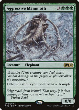 Aggressive Mammoth [Core Set 2019] | Good Games Cannington