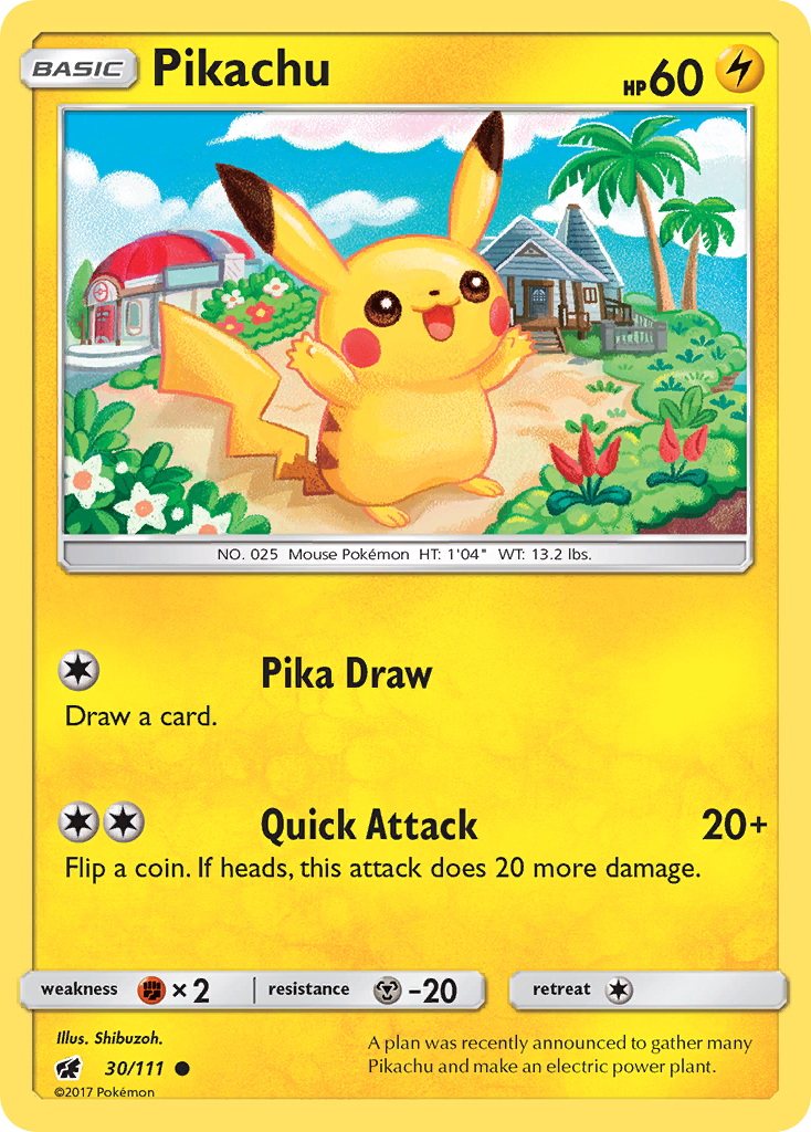 Pikachu (30/111) [Sun & Moon: Crimson Invasion] | Good Games Cannington