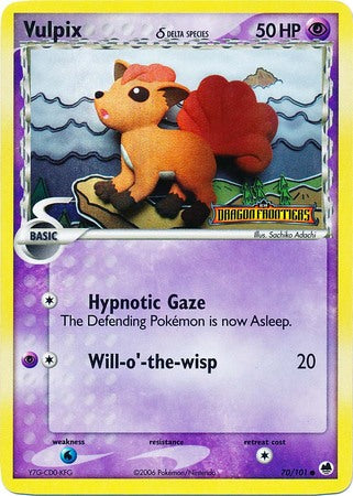 Vulpix (70/101) (Delta Species) (Stamped) [EX: Dragon Frontiers] | Good Games Cannington
