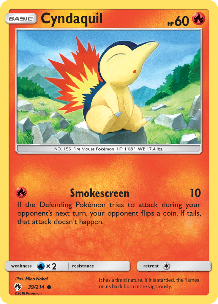 Cyndaquil (39/214) [Sun & Moon: Lost Thunder] | Good Games Cannington