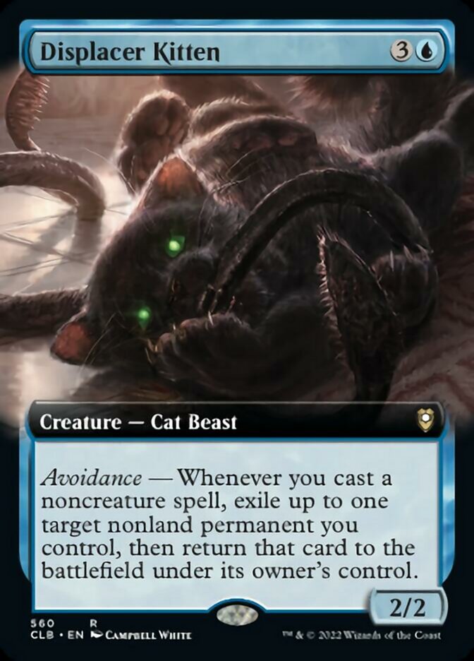 Displacer Kitten (Extended Art) [Commander Legends: Battle for Baldur's Gate] | Good Games Cannington
