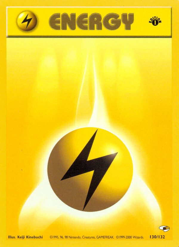 Lightning Energy (130/132) [Gym Heroes 1st Edition] | Good Games Cannington