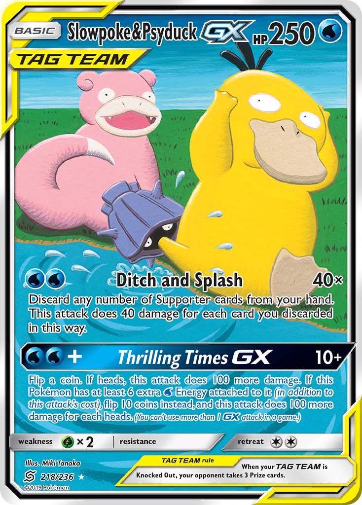 Slowpoke & Psyduck GX (218/236) [Sun & Moon: Unified Minds] | Good Games Cannington