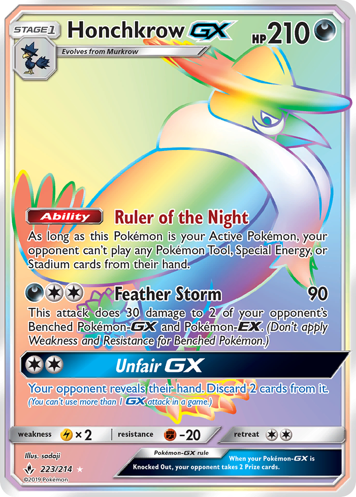 Honchkrow GX (223/214) [Sun & Moon: Unbroken Bonds] | Good Games Cannington
