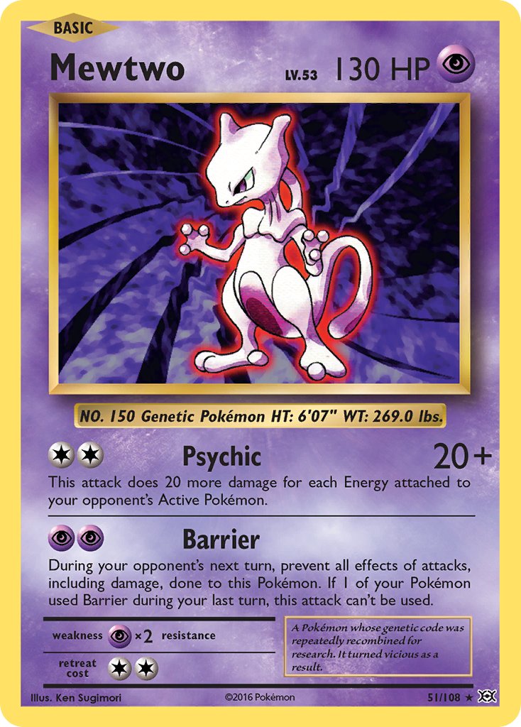 Mewtwo (51/108) (Theme Deck Exclusive) [XY: Evolutions] | Good Games Cannington