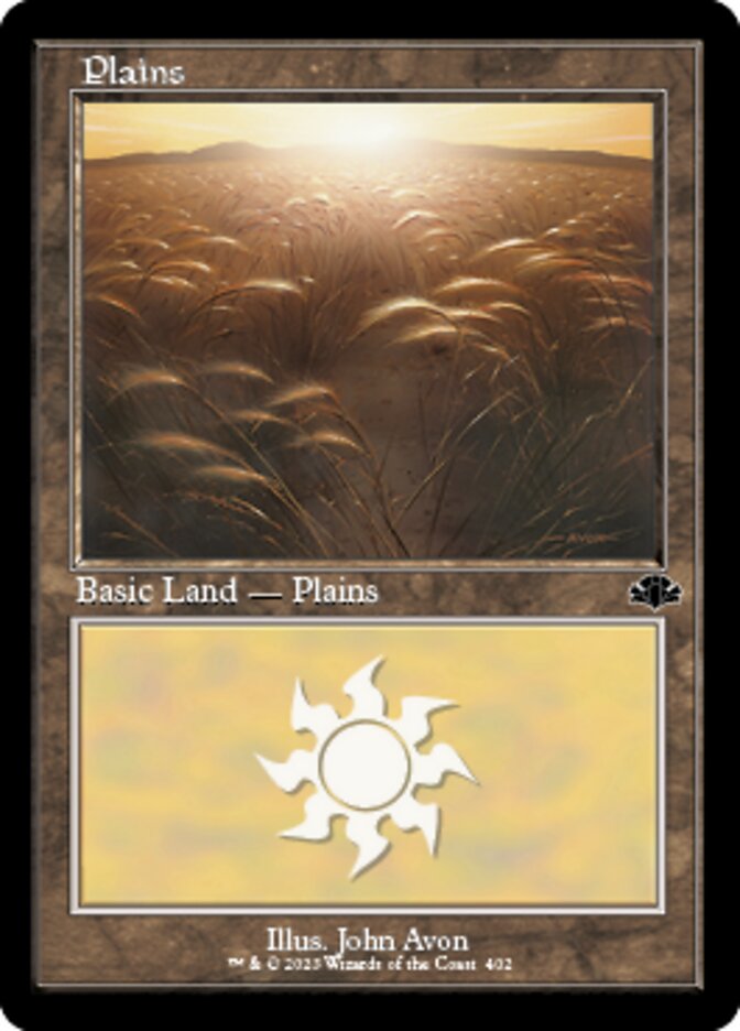 Plains (402) (Retro) [Dominaria Remastered] | Good Games Cannington