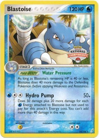 Blastoise (14/100) (National Championship Promo) [EX: Crystal Guardians] | Good Games Cannington