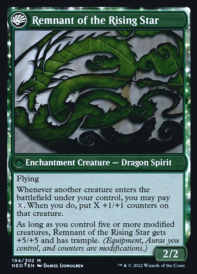 Jugan Defends the Temple // Remnant of the Rising Star [Kamigawa: Neon Dynasty Prerelease Promos] | Good Games Cannington