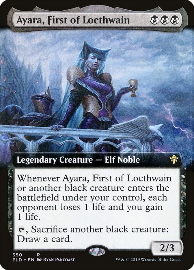 Ayara, First of Locthwain (Extended Art) [Throne of Eldraine] | Good Games Cannington
