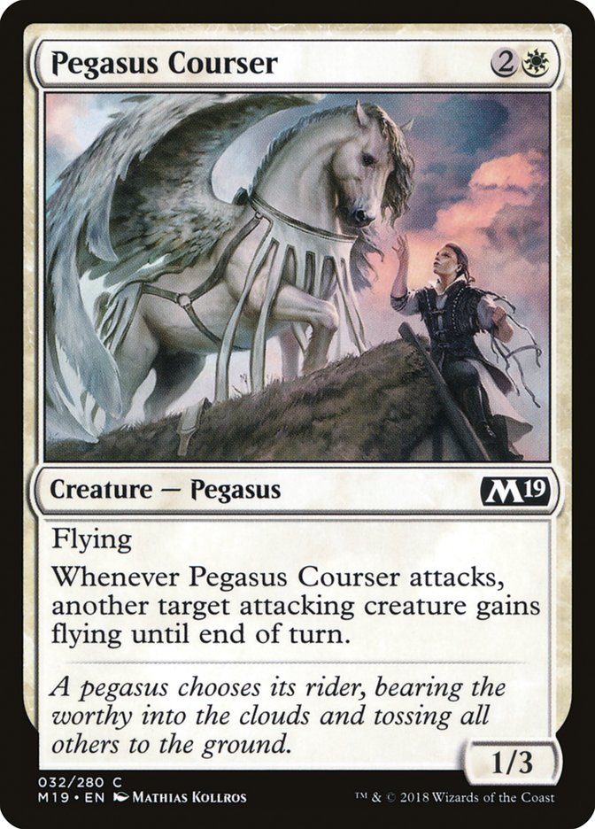 Pegasus Courser [Core Set 2019] | Good Games Cannington