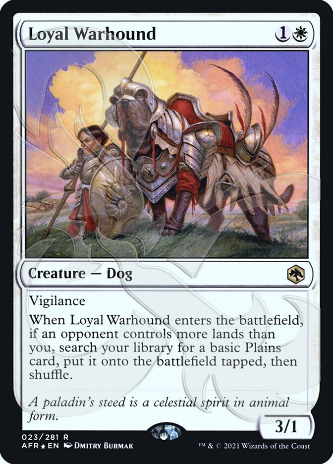 Loyal Warhound (Ampersand Promo) [Dungeons & Dragons: Adventures in the Forgotten Realms Promos] | Good Games Cannington