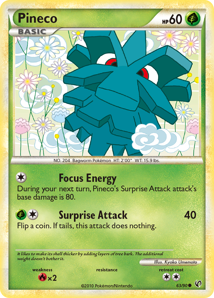 Pineco (63/90) [HeartGold & SoulSilver: Undaunted] | Good Games Cannington