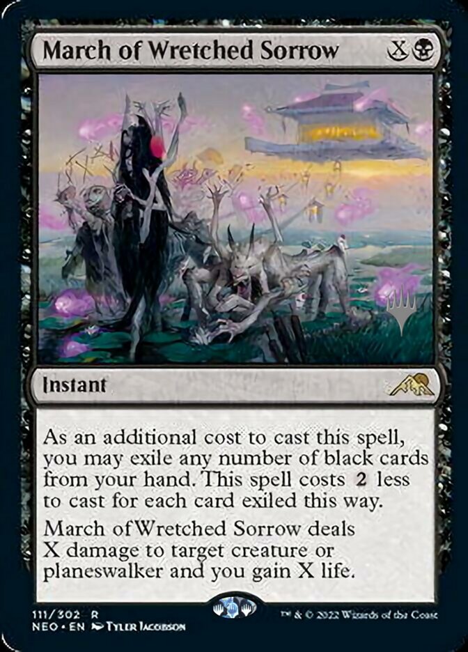 March of Wretched Sorrow (Promo Pack) [Kamigawa: Neon Dynasty Promos] | Good Games Cannington