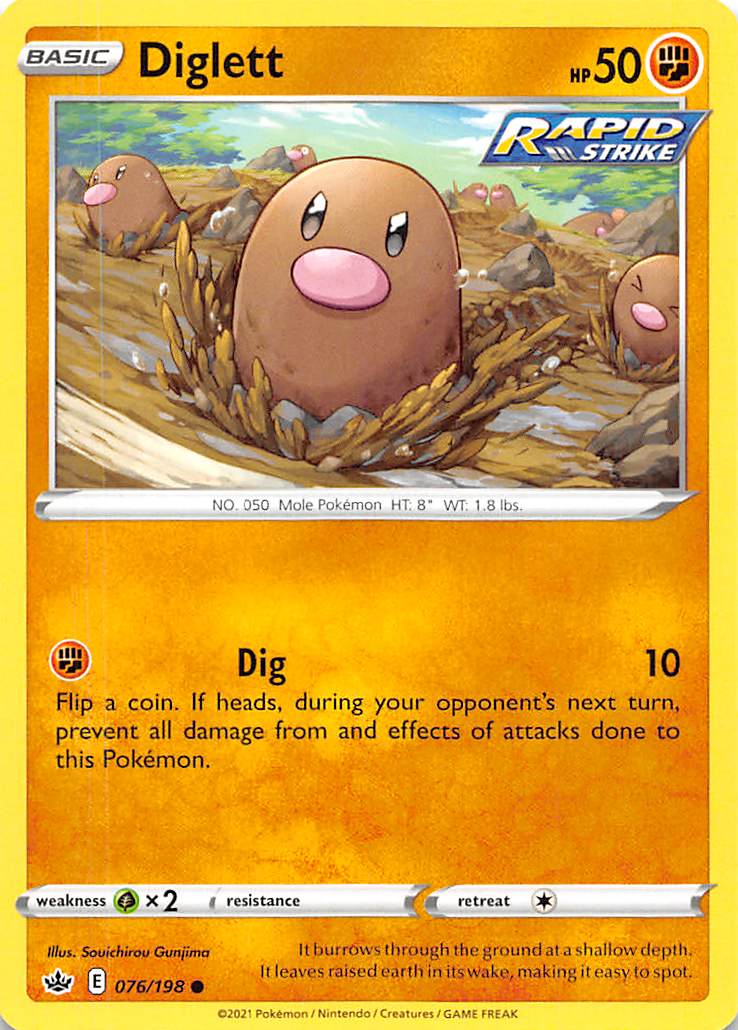 Diglett (076/198) [Sword & Shield: Chilling Reign] | Good Games Cannington