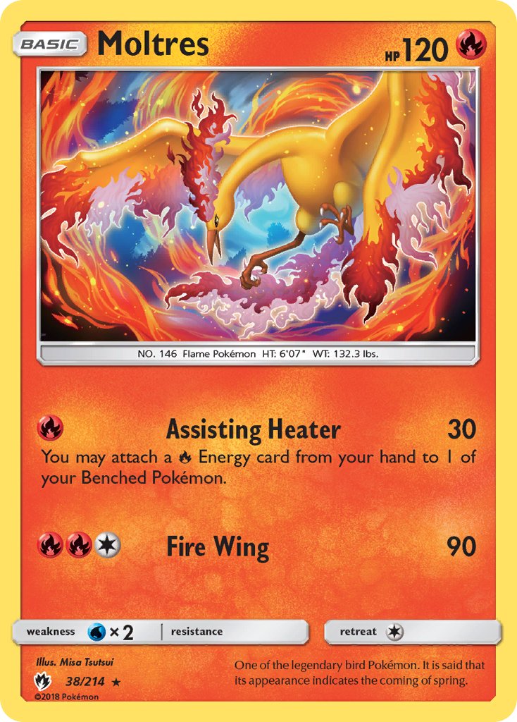 Moltres (38/214) (Let's Play, Eevee) Cracked Ice Holo) (Theme Deck Exclusive) [Sun & Moon: Lost Thunder] | Good Games Cannington