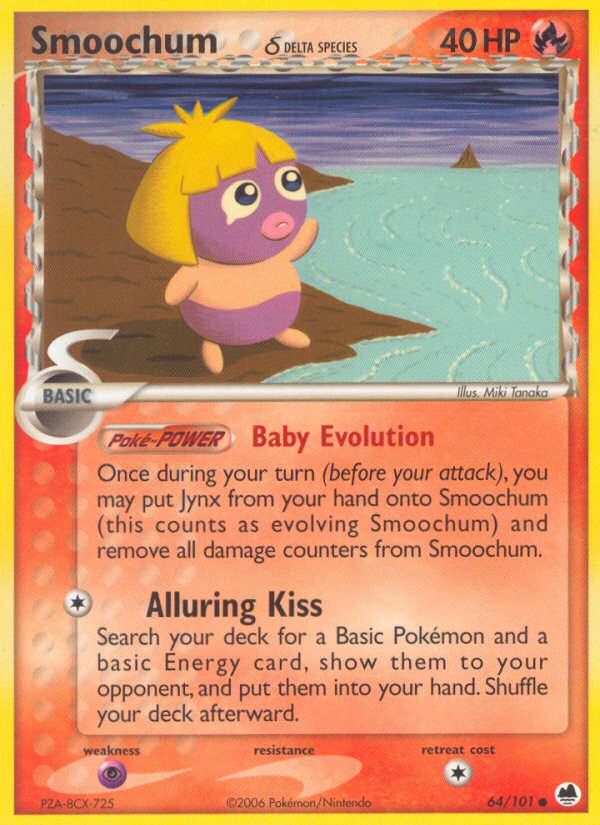 Smoochum (64/101) (Delta Species) [EX: Dragon Frontiers] | Good Games Cannington