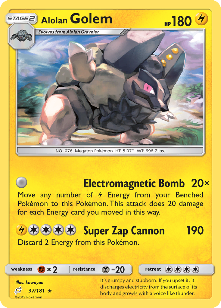 Alolan Golem (37/181) [Sun & Moon: Team Up] | Good Games Cannington