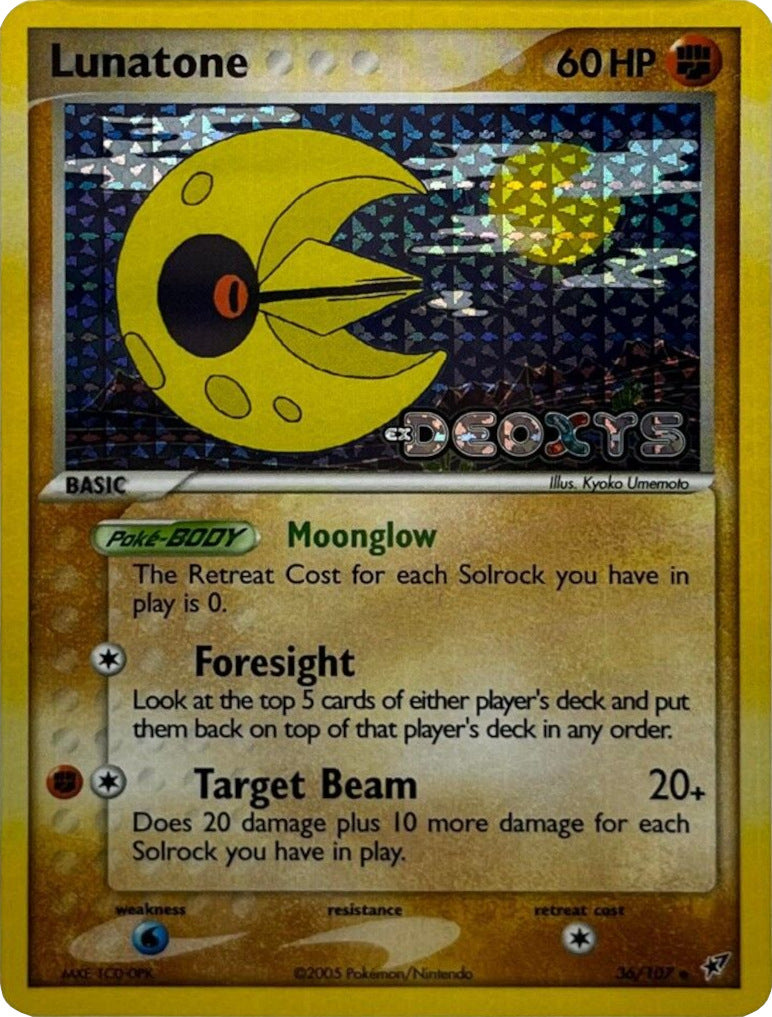 Lunatone (36/107) (Stamped) [EX: Deoxys] | Good Games Cannington