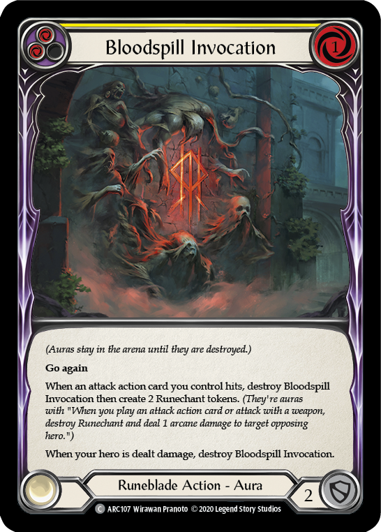 Bloodspill Invocation (Yellow) [U-ARC107] Unlimited Normal | Good Games Cannington