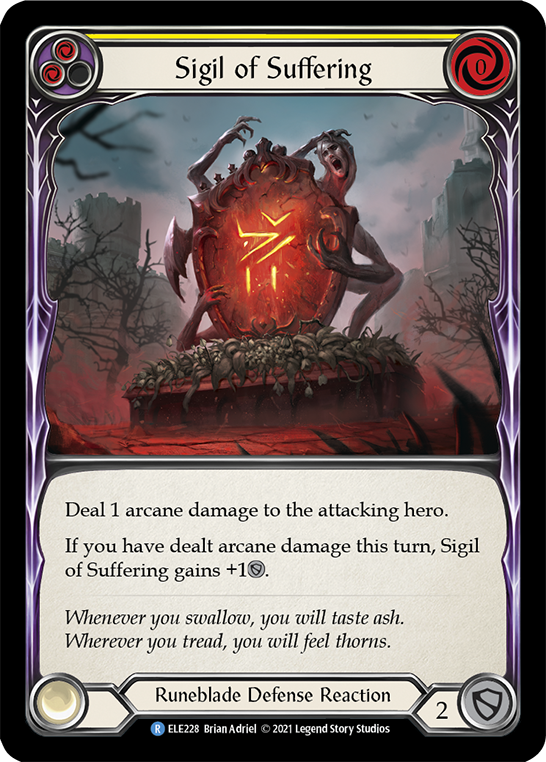 Sigil of Suffering (Yellow) [ELE228] (Tales of Aria)  1st Edition Normal | Good Games Cannington