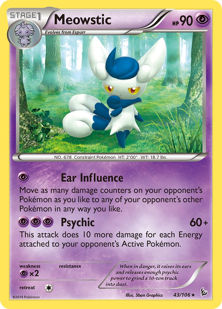 Meowstic (43/106) (Theme Deck Exclusive) [XY: Flashfire] | Good Games Cannington