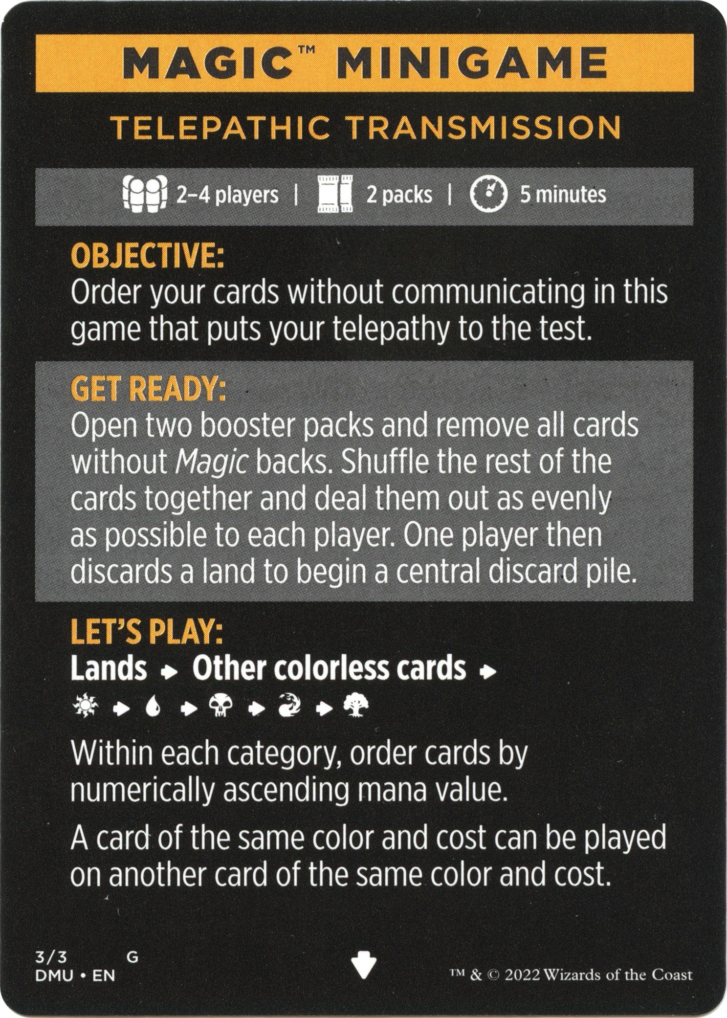 Telepathic Transmission (Magic Minigame) [Dominaria United Minigame] | Good Games Cannington