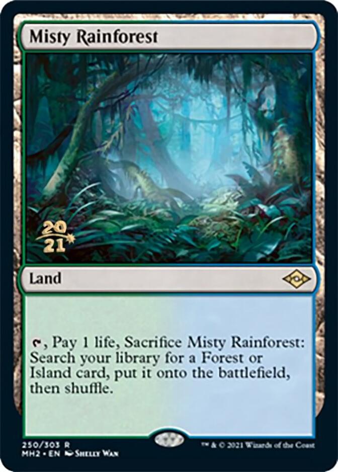 Misty Rainforest [Modern Horizons 2 Prerelease Promos] | Good Games Cannington