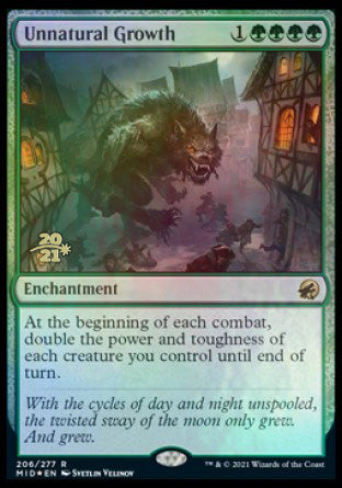 Unnatural Growth [Innistrad: Midnight Hunt Prerelease Promos] | Good Games Cannington