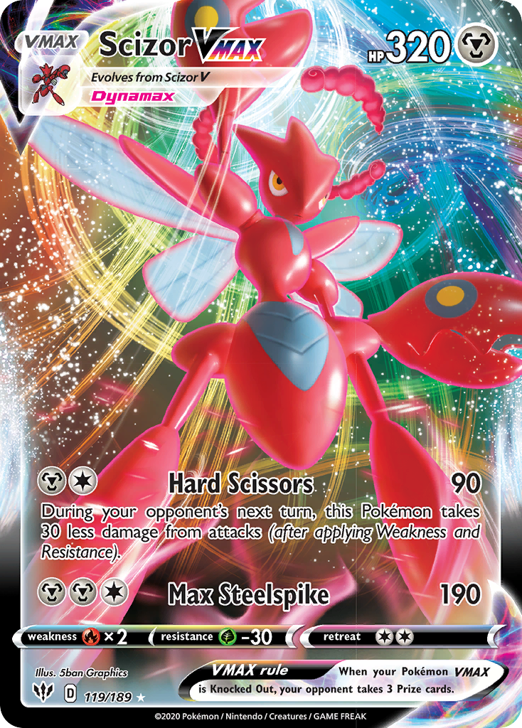 Scizor VMAX (119/189) [Sword & Shield: Darkness Ablaze] | Good Games Cannington