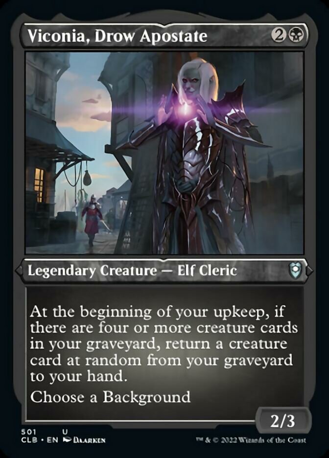 Viconia, Drow Apostate (Foil Etched) [Commander Legends: Battle for Baldur's Gate] | Good Games Cannington