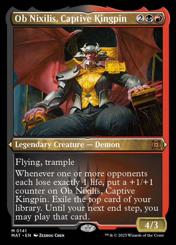 Ob Nixilis, Captive Kingpin (Foil Etched) [March of the Machine: The Aftermath] | Good Games Cannington