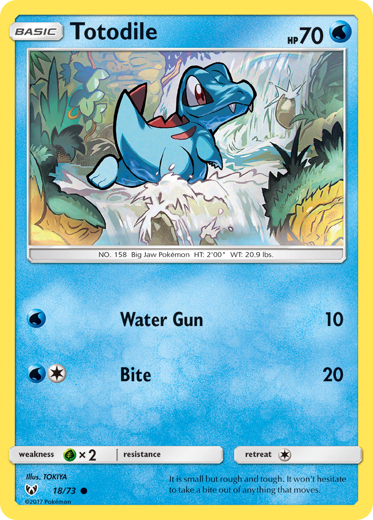 Totodile (18/73) [Sun & Moon: Shining Legends] | Good Games Cannington