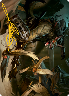 Wing Shredder Art Card (Gold-Stamped Signature) [Innistrad: Midnight Hunt Art Series] | Good Games Cannington