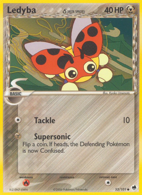 Ledyba (53/101) (Delta Species) [EX: Dragon Frontiers] | Good Games Cannington