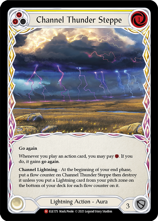 Channel Thunder Steppe [ELE175] (Tales of Aria)  1st Edition Rainbow Foil | Good Games Cannington
