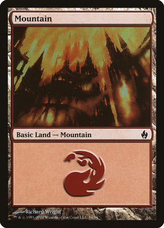 Mountain (34) [Premium Deck Series: Fire and Lightning] | Good Games Cannington