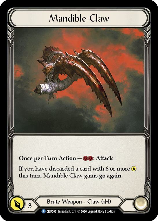 Mandible Claw [CRU005] 1st Edition Normal | Good Games Cannington