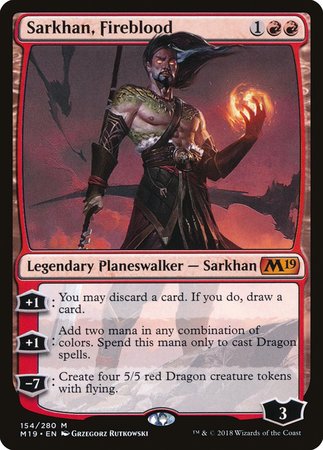 Sarkhan, Fireblood [Core Set 2019] | Good Games Cannington